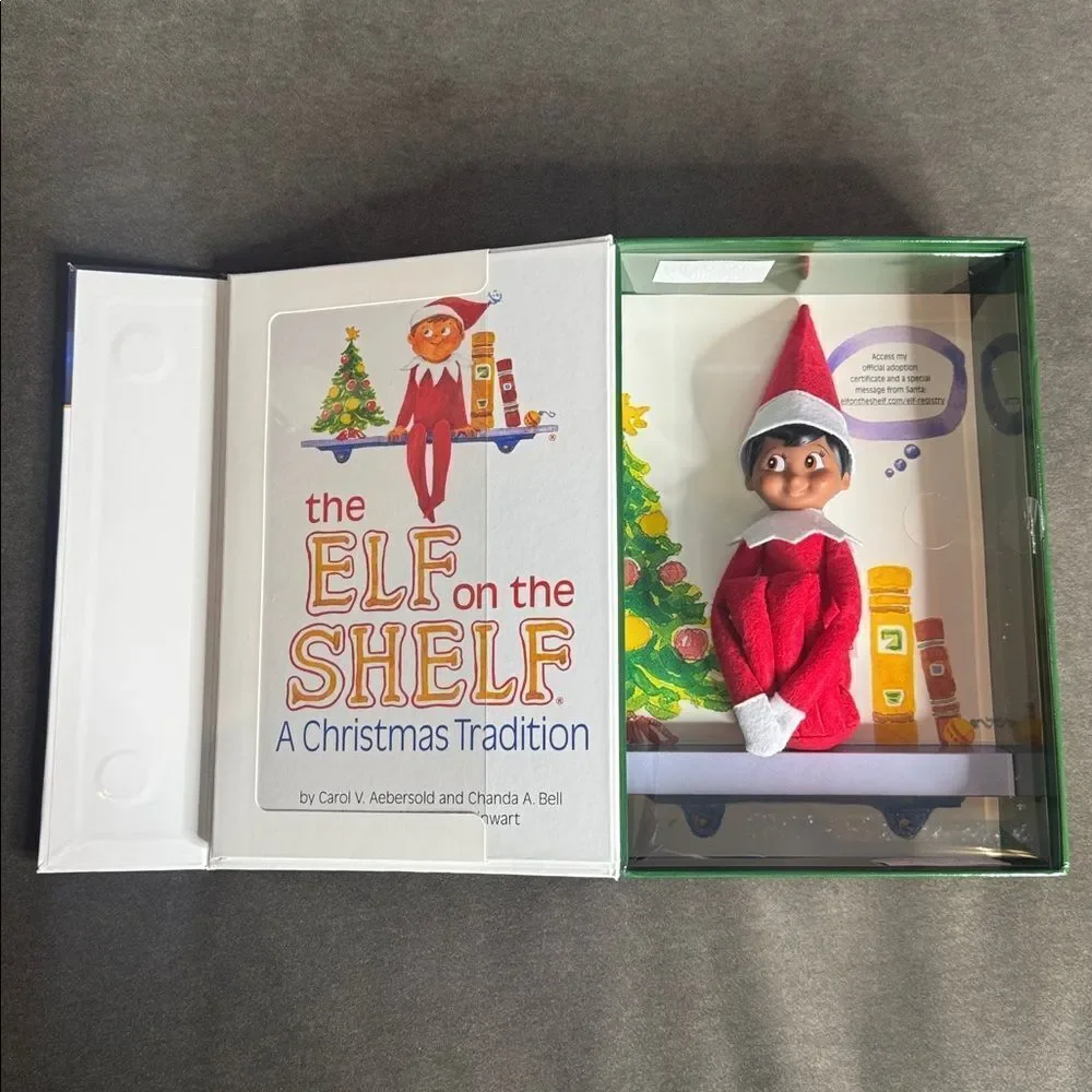 The Elf on the Shelf Christmas Tradition Book Set Brown Eyed Boy NEW